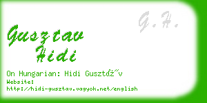 gusztav hidi business card